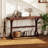 Narrow Console Table Vintage Accent Sofa Table w/ Open Storage Shelf Walnut-957947785