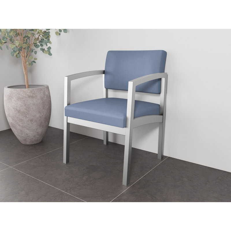 Chaise en acier Lenox, Argent argent, Fosse Sentry
