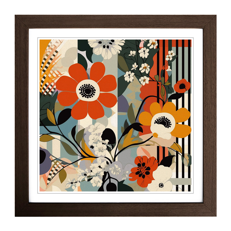 Single Picture Frame Print on Wood, Walnut