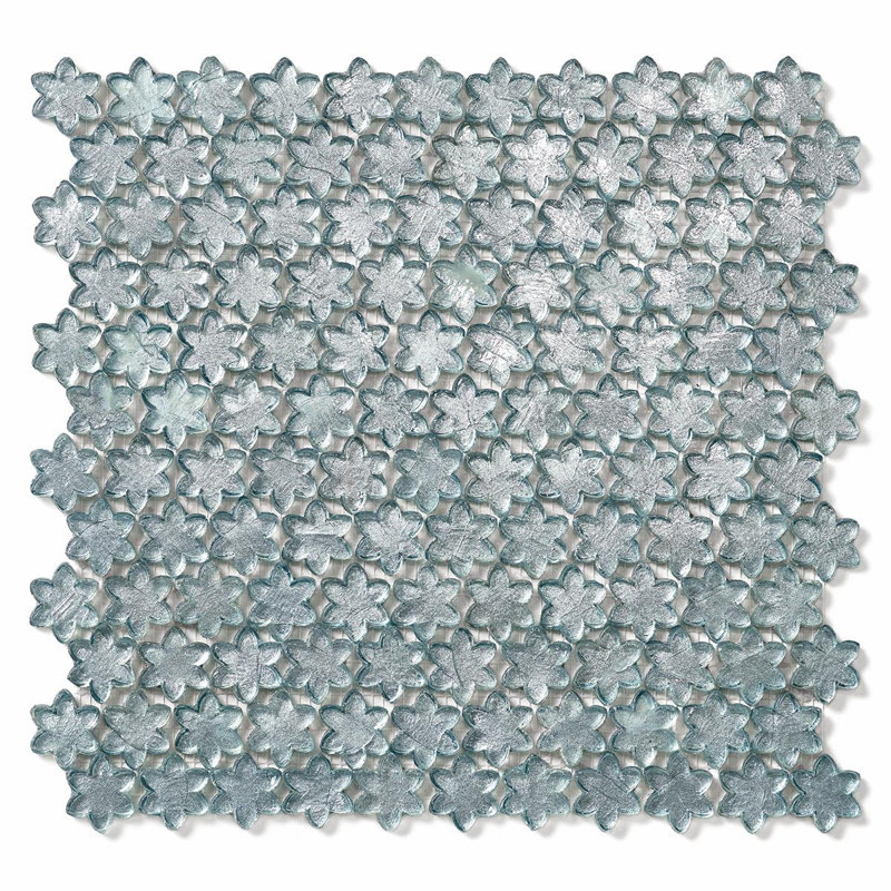Ortensia Petites Fleurs Glass Mosaic