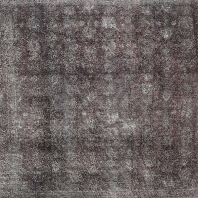 Tapis brun clair/noir traditionnel, Rond 5 pi