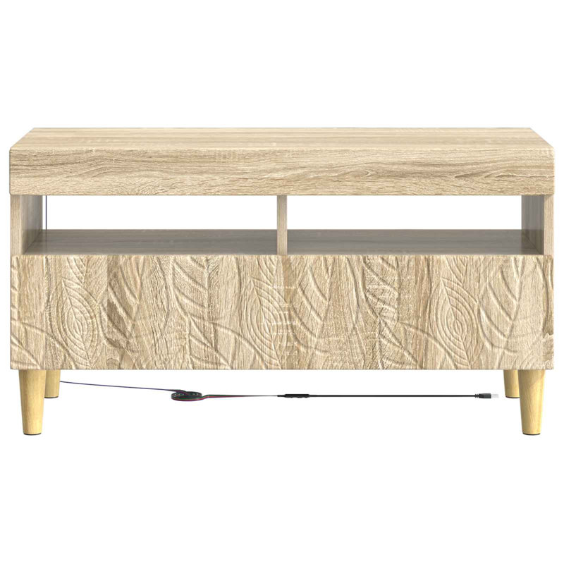 Unfinished with Fireplace Included, Sonoma Oak, 43cm H x 81cm W x 35cm D
