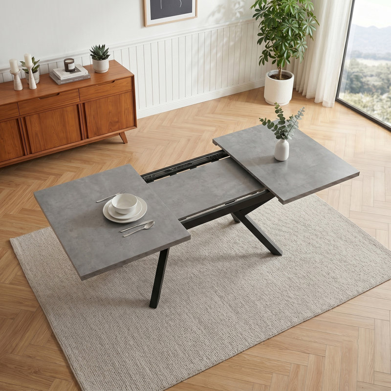 Table de salle à manger rectangulaire Echeverria, Gris