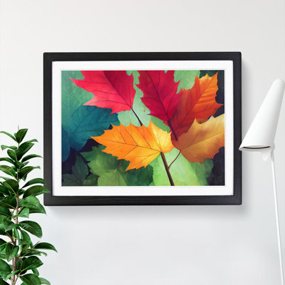 Contoured Autumn Leaf - Framed Print