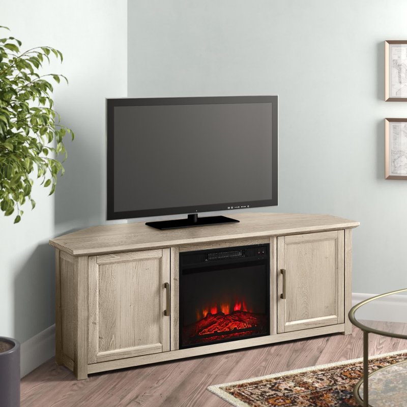 Rozier Unfinished TV Stand for TVs up to 60" with Fireplace Included