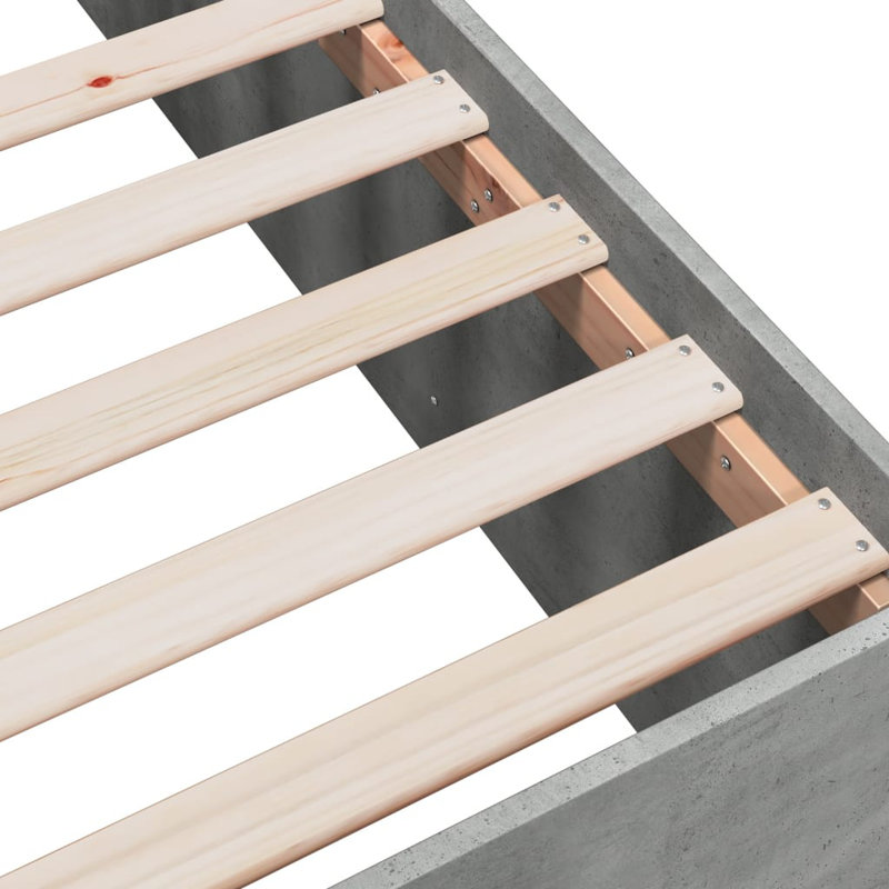 Pautauros Bed, Concrete Grey, Small Single (75 x 190 cm)
