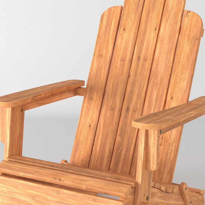 Abhisek Foldable Outdoor Adirondack Chair, Brown