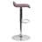 Murphy Vinyl Adjustable Height Barstool with Solid Wave Seat and Chrome Base-833214619