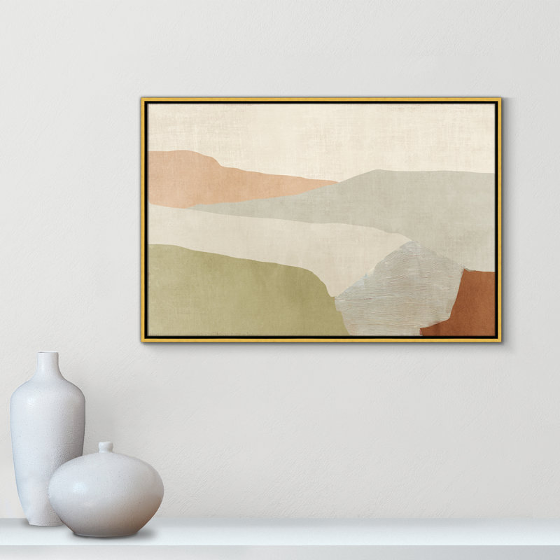«Elspeth Pastel Views - Floater Frame», peinture sur toile, H 25,5 po x l 37,5 po, Gold