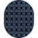 Glam Navy Blue Silver Area Rug