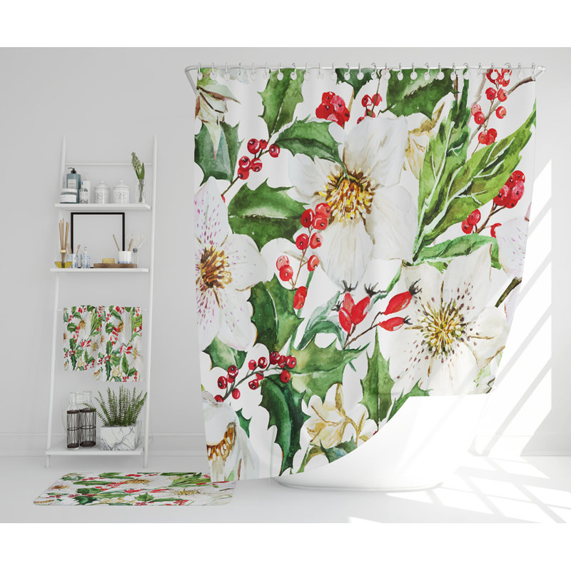 Reinaldo Polyester Shower Curtain Set