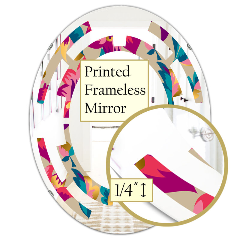 Miroir mural Elegant Blossom, L 24 po x H 32 po