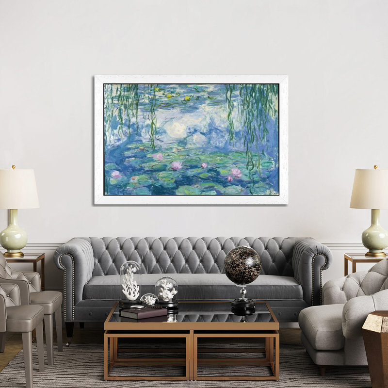 Print on Canvas, 101.6 cm H x 152.4 cm W x 4.445 cm D, White Floater Framed
