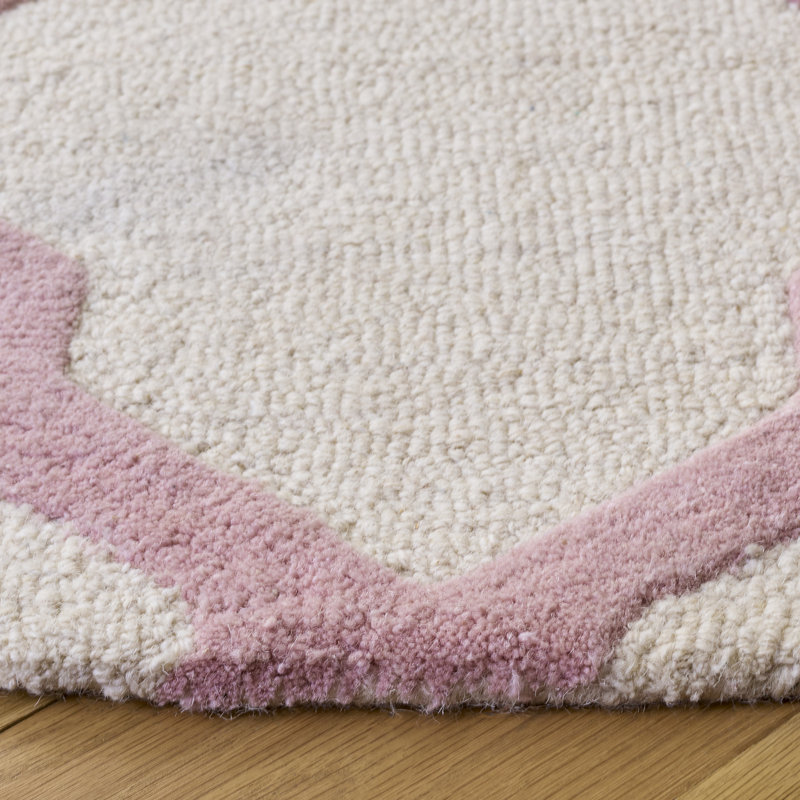 Tapis en laine indienne touffeté à la main pour enfants Thomaston, Rond 3 pi
