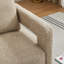 Fauteuil d'appoint pivotant contemporain, tissu Boucle, siège de salon portatif pour le salon