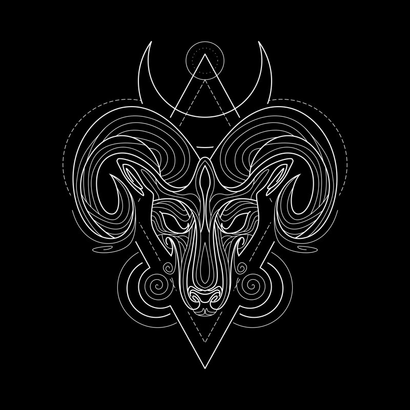 Zodiac Aries by Azhartz - Wrapped Canvas Print, 30cm H x 30cm W