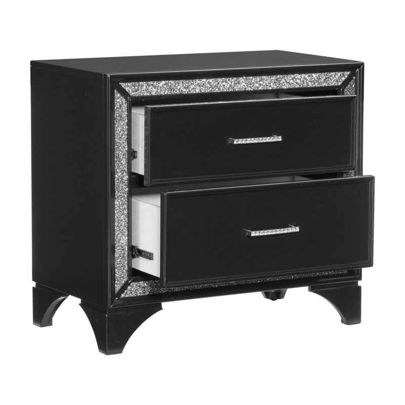 Table de chevet Krete, Noir
