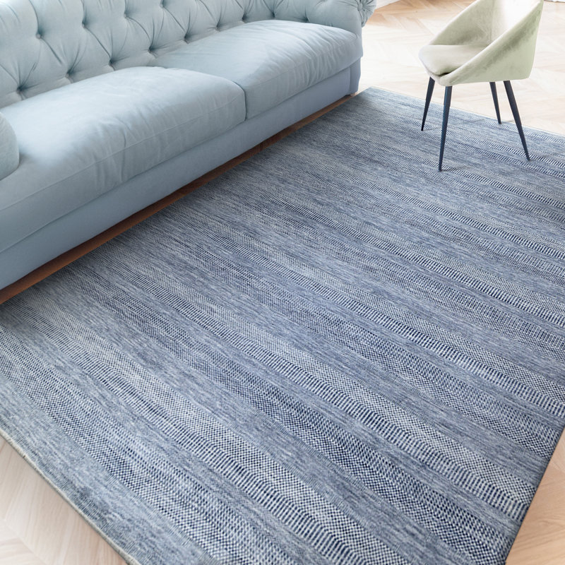 Area Rug in Light Blue, Rectangle 8' x 10'