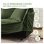 Canapé modulaire en chenille à assise profonde avec repose-pieds convertible, canapé avec housse en L et coussins surdimensionnés pour le salon