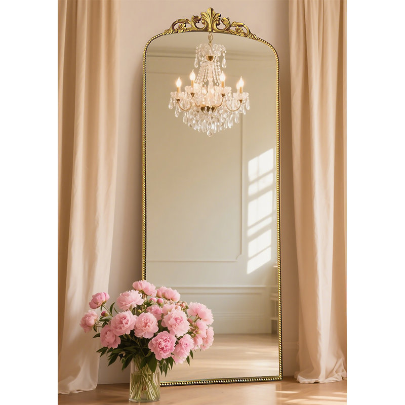 French-Style Engraved Large-Sized Wall-Mounted Full-Length Mirror