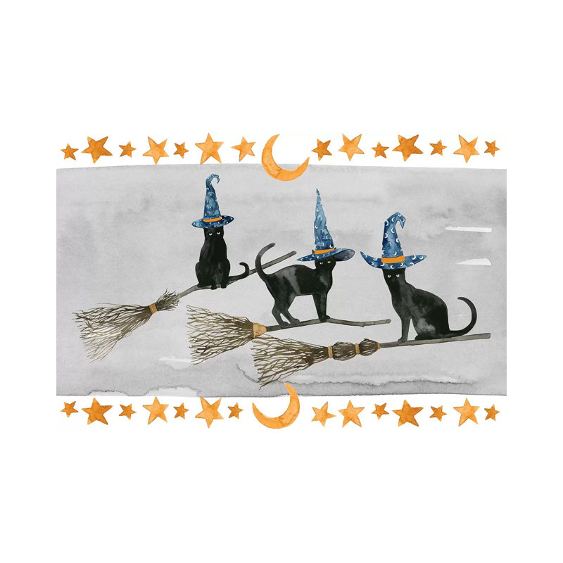 Black Cat Collection D by Grace Popp - No Frame Print on Canvas, 30.48 cm H x 45.72 cm W
