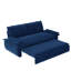 Canapé-lit convertible 3-en-1 en velours, grand canapé-lit, design multifonctionnel et peu encombrant, bleu-1067155345