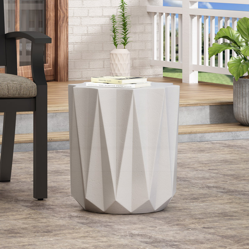 Table d'appoint d'extérieur en béton léger
