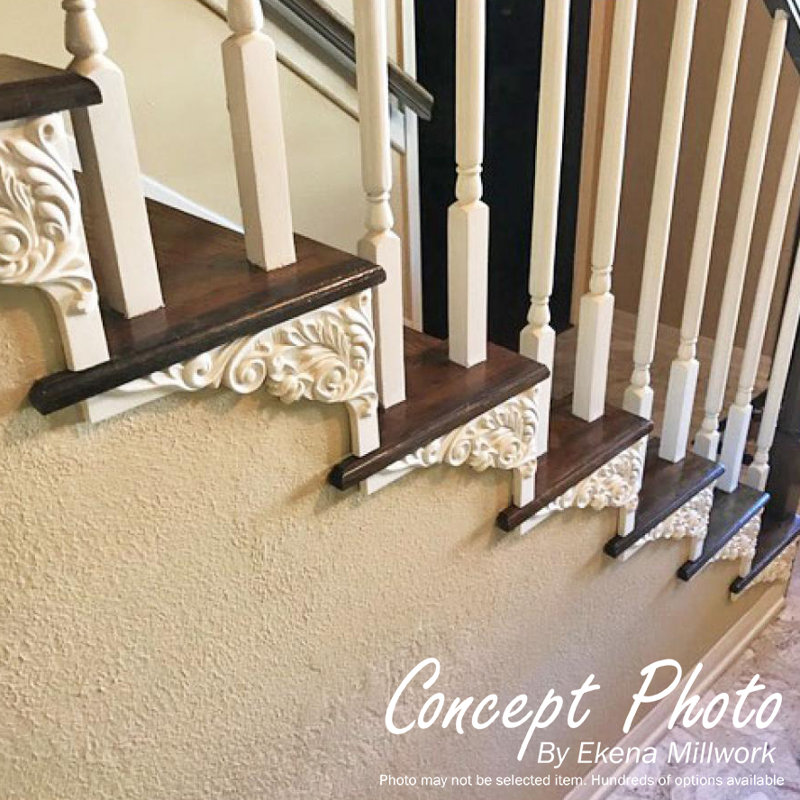 White Polyurethane Decorative Stair Bracket Moulding
