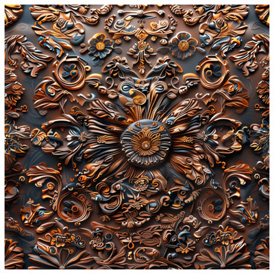 Intricate Floral Embossed Quilted Bedspread All Sizes