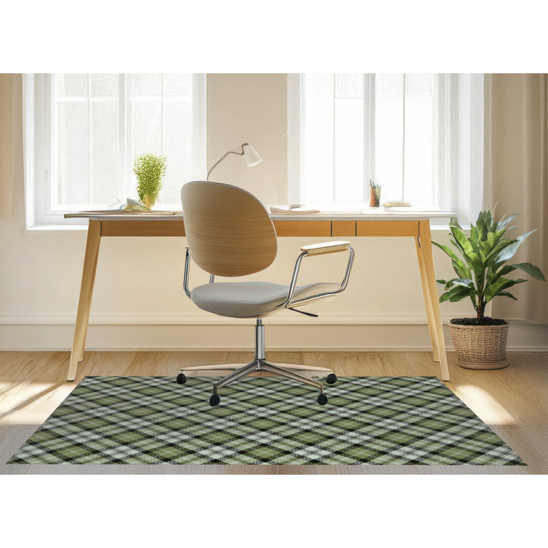 Tapis de bureau Anthony, L 6 pi x L 4 pi, Vert, gris anthracite