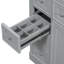 Meuble-lavabo gris avec lavabo - Armoire en bois massif de 36 po, 6 tiroirs, tablette réglable, option de décoration moderne-200161250