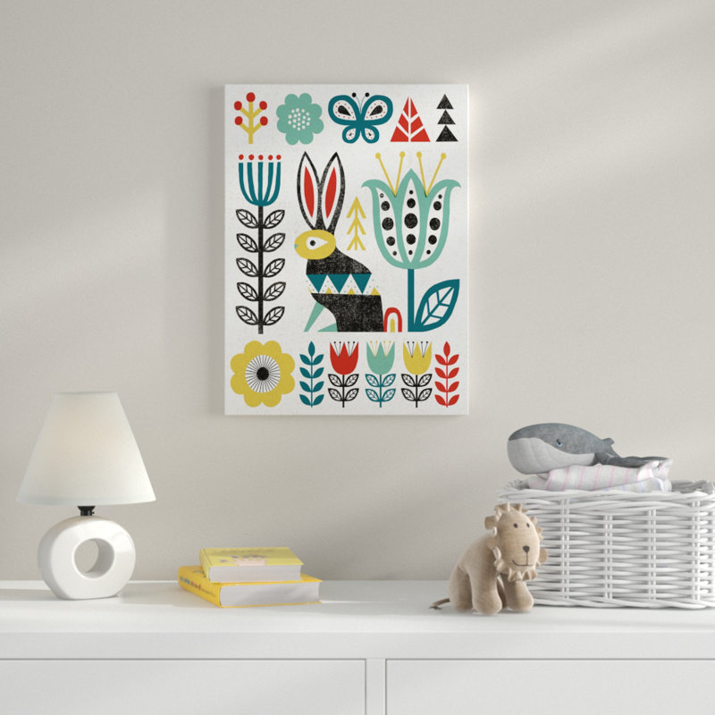 «Kolkina» Folk Lodge Rabbit V2 Teal, H 47 po x l 35 po x P 2 po