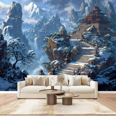 Peler et coller le papier peint mural Mystical Snow