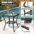5-Piece PE Wicker Patio Furniture Set with 2 Chairs,Ottomans,Side Table & Blue Cushion-1550034388