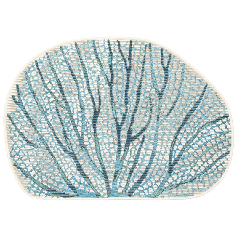 Tapis de cuisine Ahman, Bleu marine / bleu, Nouveauté 3 pi 3 po x 2 pi 1 po