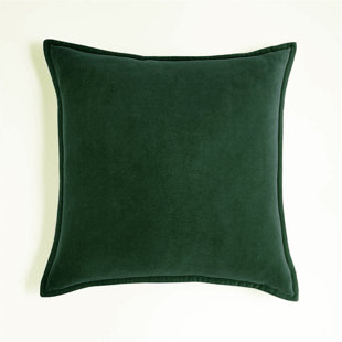 (Couvertures avec insertions) Ensemble de 2 coussins décoratifs en velours de polyester de couleur unie (Ensemble de 2)