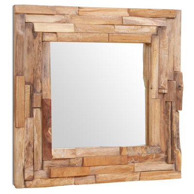 Scarlett Wood Flat Wall Mirror