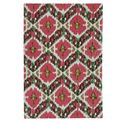 Flatweave Wool Ikat Area Rug in Multi