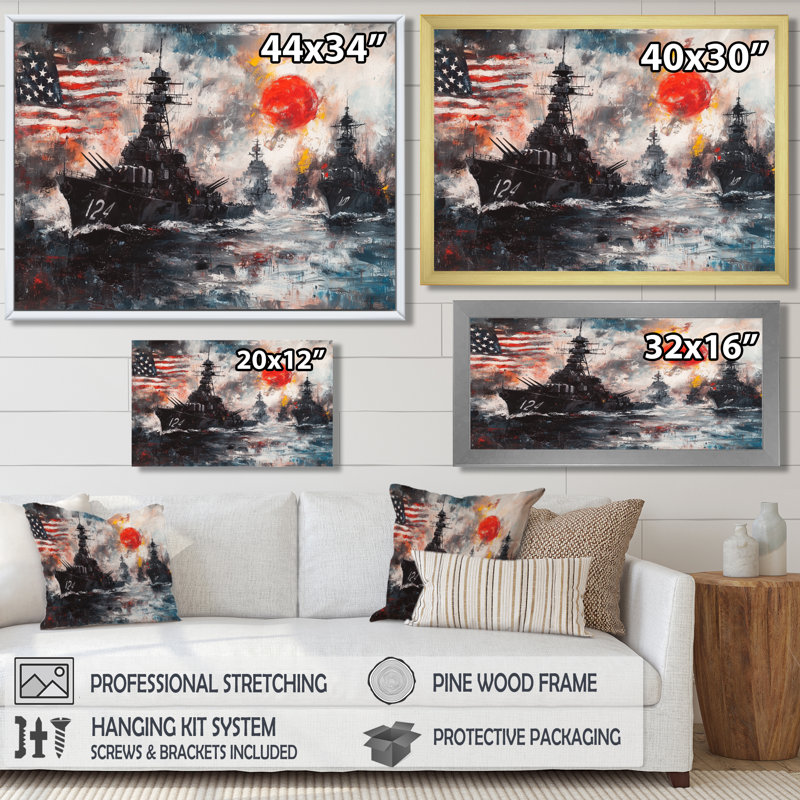 Pearl Harbor et États-Unis, Patriot Memories, H 28 po x l 60 po, Impression encadrée flottante, Noir