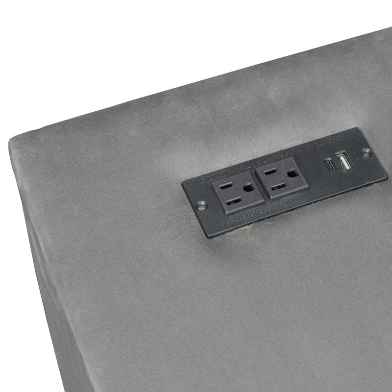 Lit plateforme double avec lit gigogne, gris