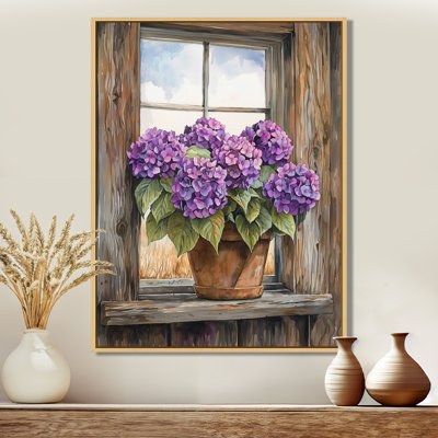 Hydrangeas By The Farm Window - Hydrangea Wall Decor