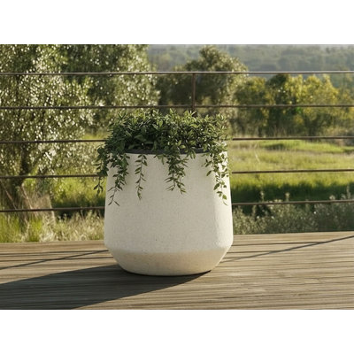 Pot de fleurs Geo grand format en fibre de verre légère, ensemble de 3 - Intérieur/Extérieur