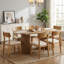 Table de salle à manger extensible en bois ovale avec pieds à lattes, conception peu encombrante pour une utilisation polyvalente comme table de salle à manger ou bureau