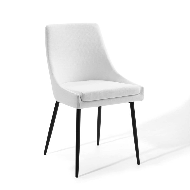 Carson Carrington Lagersberg Upholstered Fabric Dining Chairs, White