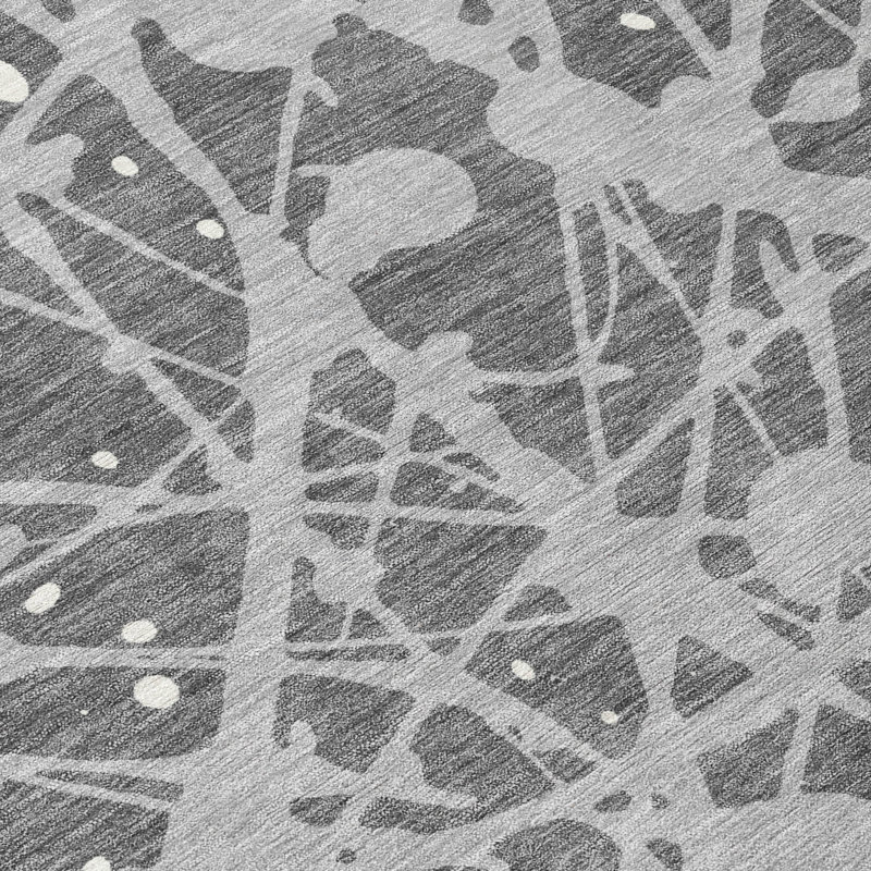 Machine Washable Indoor/Outdoor Chantille ACN2597 Abstract Rug, Gray, 5' x 7'6"
