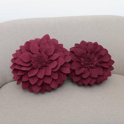 Fleur De Jardin Collection Ruffled Throw Pillow