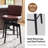 Lafrance Modern Faux Leather Swivel Barstool with Removable Back Cushion and Solid Wood Legs(Set of 2)-799906