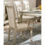 Fauteuils avec accoudoirs avec dossier argenté et cristal, salle à manger distinctive pour 2