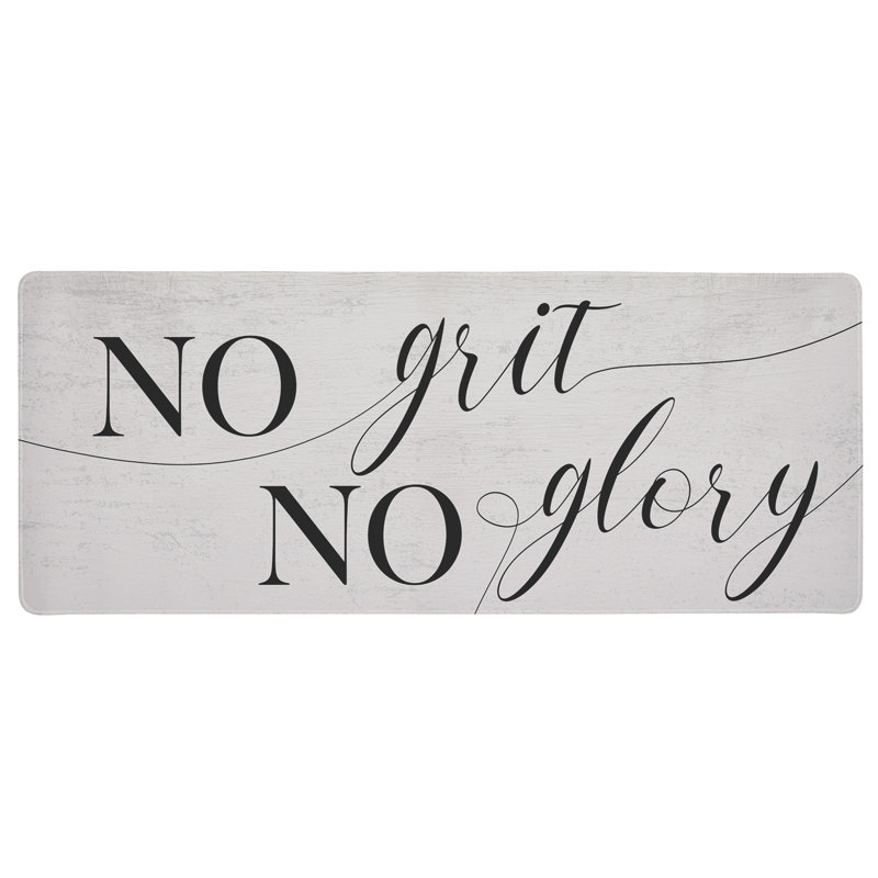 Tapis de bureau imprimé No Grit or Glory Quote, par Lil 'Rue, 40 x 16