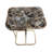 Side Table with Agate Top and Gold Metal Base, C-Shaped End Table for Living Room, Modern Accent Table, 24"-1600334079